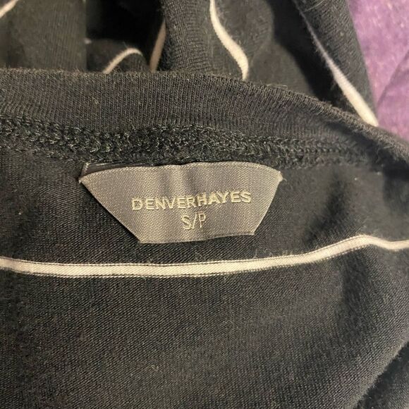 Denver HAYES | Black and White Striped Maxi Dress - Picture 3 of 3